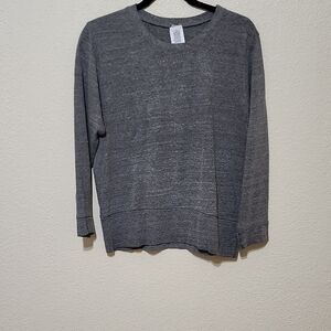 Monrow Gray Crew Neck Sweater Long Sleeve